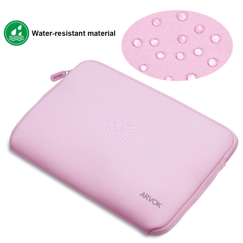 ARVOK 15 15.6 16 inch Laptop Sleeve Ultra-Thin Case MacBook pro 16 inch Sleeve Water-Resistant Notebook Computer Pocket Tablet Briefcase Carrying Bag/Pouch Skin Cover for HP/Dell/Lenovo/Asus/Acer Pink - Image 5